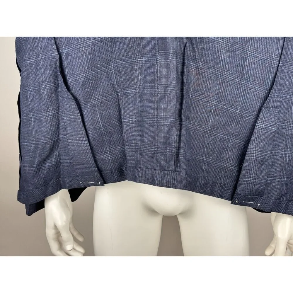 Proper Cloth REDA Bedford Jacket Men 54/3XL? NWOT Navy Glen‎ Plaid Lightweight